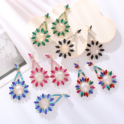 Fashion Jewelry Rhinestone Earrings For Women YWHME-611