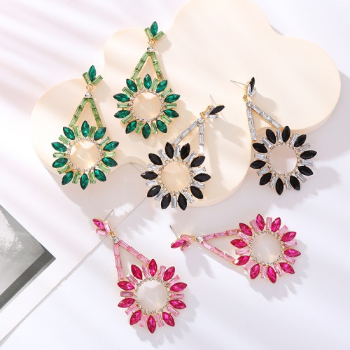 Fashion Jewelry Rhinestone Earrings For Women YWHME-611