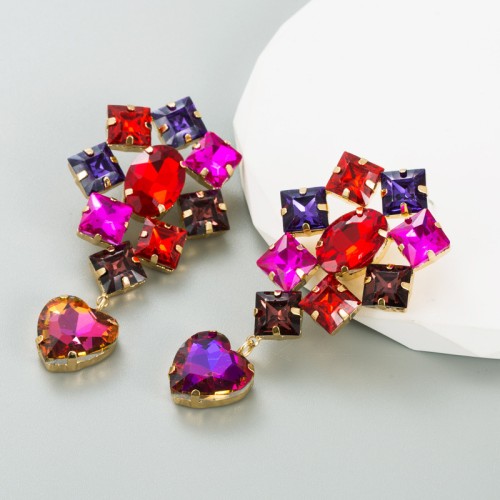 Fashion Jewelry Rhinestone Earrings For Women YWHME-612