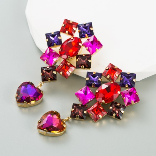 Fashion Jewelry Rhinestone Earrings For Women YWHME-612