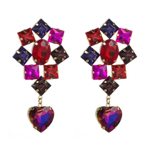 Fashion Jewelry Rhinestone Earrings For Women YWHME-612