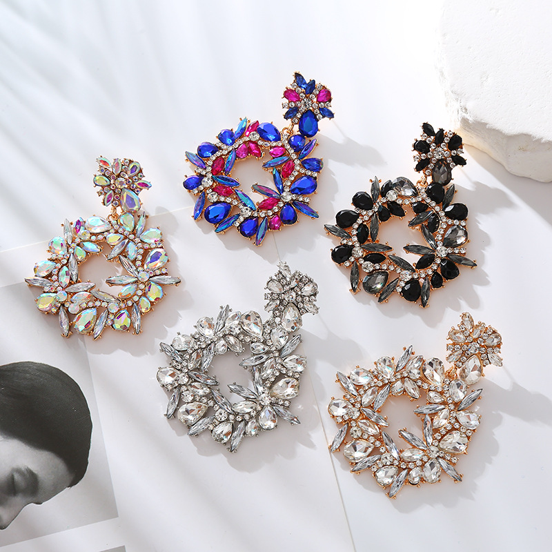 Fashion Jewelry Rhinestone Earrings For Women YWHME-613 