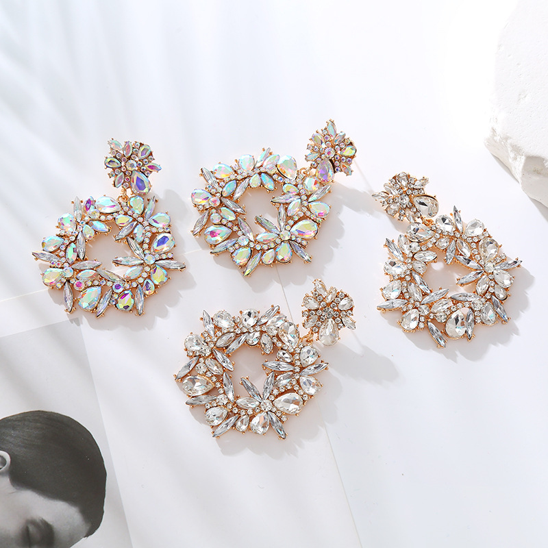 Fashion Jewelry Rhinestone Earrings For Women YWHME-613 