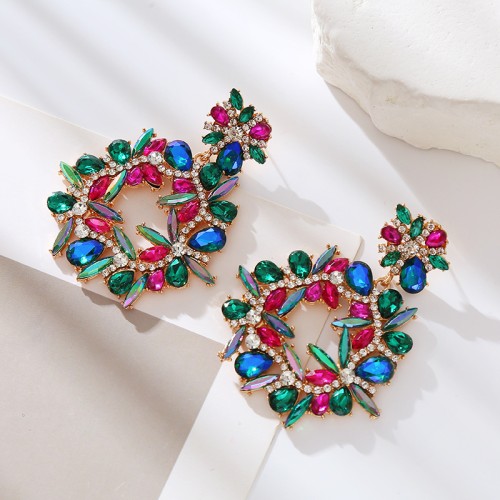 Fashion Jewelry Rhinestone Earrings For Women YWHME-613