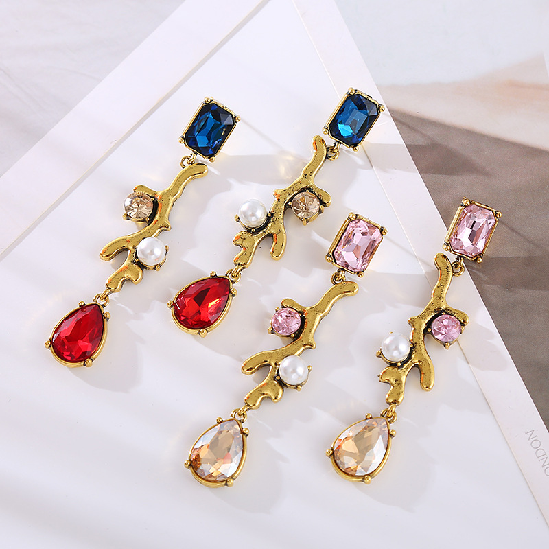 Fashion Jewelry Rhinestone Earrings For Women YWHME-617