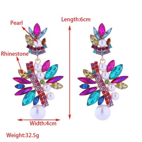 Fashion Jewelry Rhinestone Earrings For Women YWHME-621