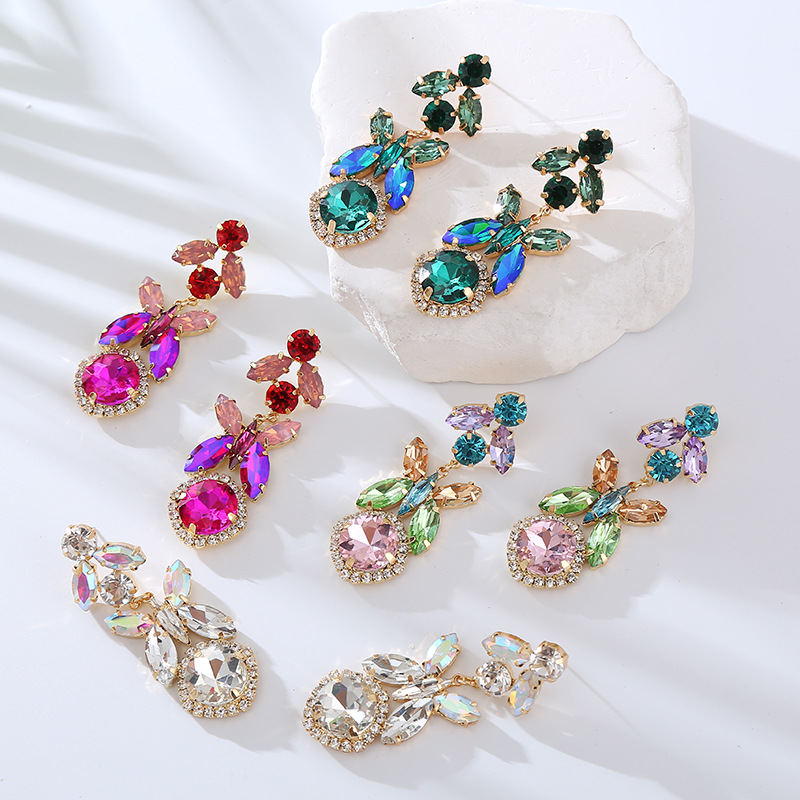 Fashion Jewelry Rhinestone Earrings For Women YWHME-622