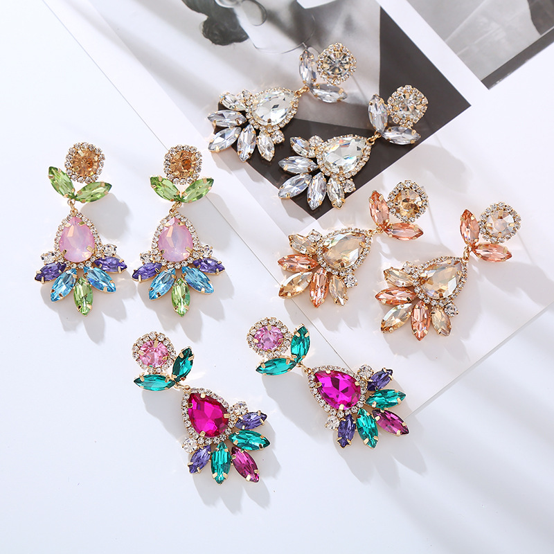 Fashion Jewelry Rhinestone Earrings For Women YWHME-624