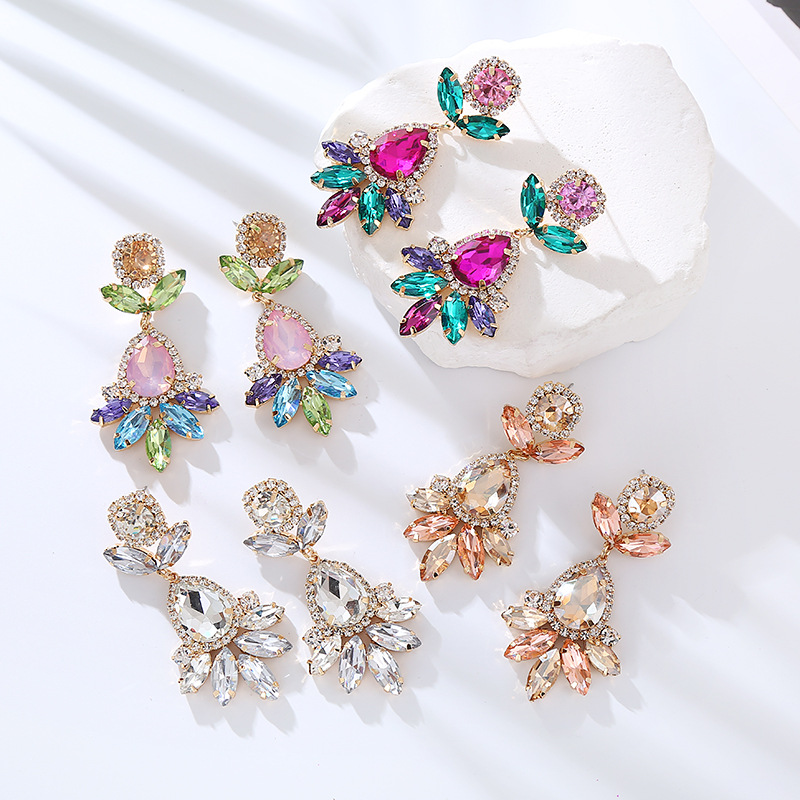 Fashion Jewelry Rhinestone Earrings For Women YWHME-624 