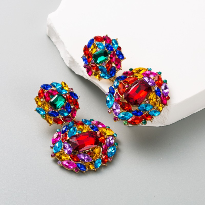 Fashion Jewelry Rhinestone Earrings For Women YWHME-629 