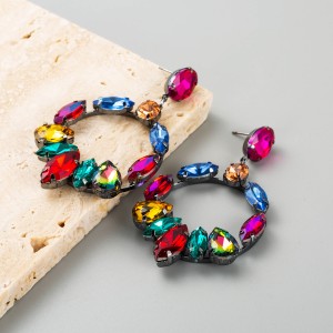 Fashion Jewelry Rhinestone Earrings For Women YWHME-634 