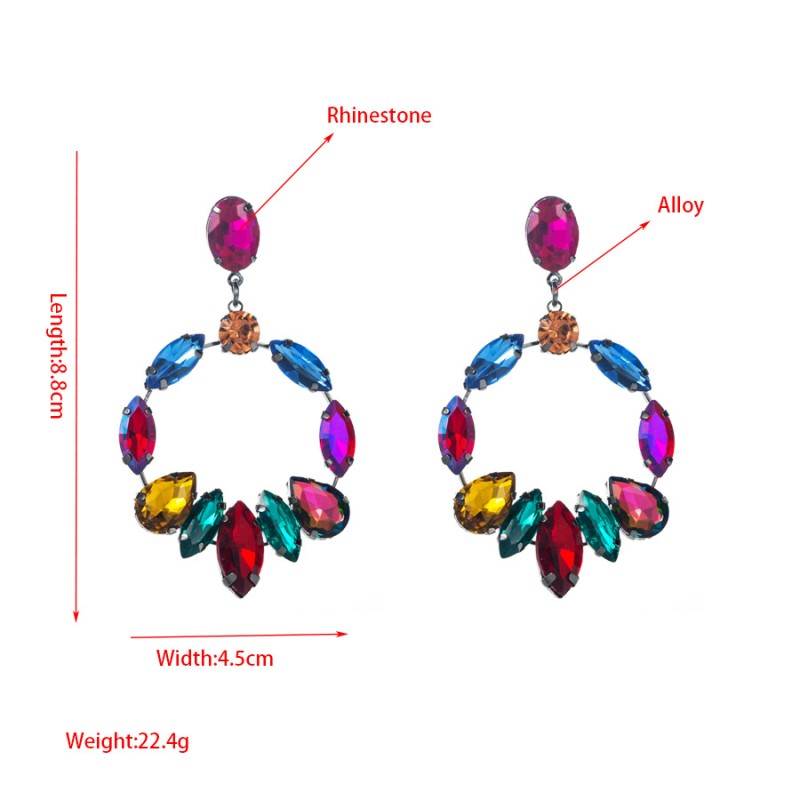 Fashion Jewelry Rhinestone Earrings For Women YWHME-634 