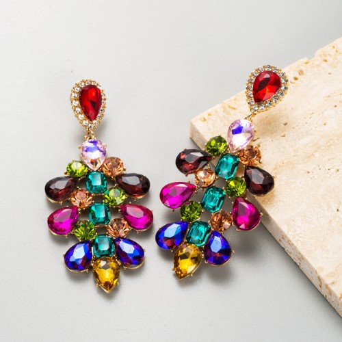 Fashion Jewelry Rhinestone Earrings For Women YWHME-635