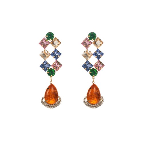 Fashion Jewelry Rhinestone Earrings For Women YWHME-636