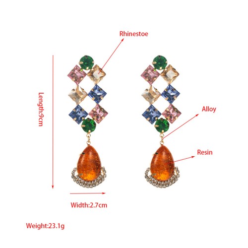 Fashion Jewelry Rhinestone Earrings For Women YWHME-636