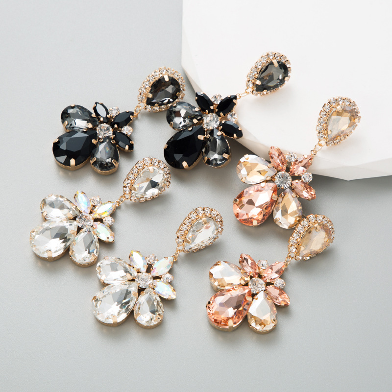 Fashion Jewelry Rhinestone Earrings For Women YWHME-639 