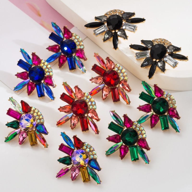 Fashion Jewelry Rhinestone Earrings For Women YWHME-644