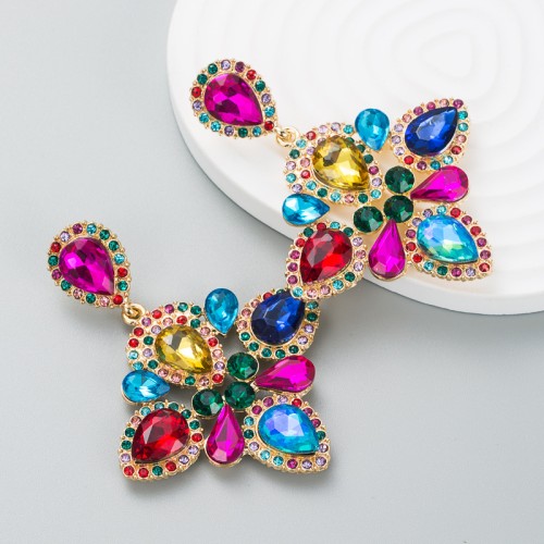 Fashion Jewelry Rhinestone Earrings For Women YWHME-648