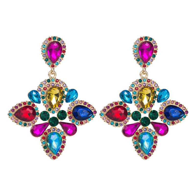 Fashion Jewelry Rhinestone Earrings For Women YWHME-648 