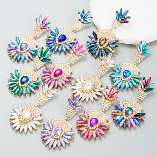 Fashion Jewelry Rhinestone Earrings For Women YWHME-649