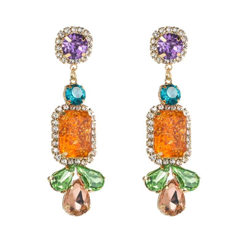 Fashion Jewelry Rhinestone Earrings For Women YWHME-650 