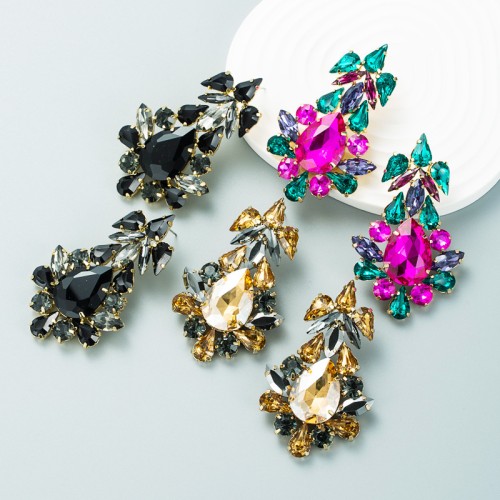 Fashion Jewelry Rhinestone Earrings For Women YWHME-651