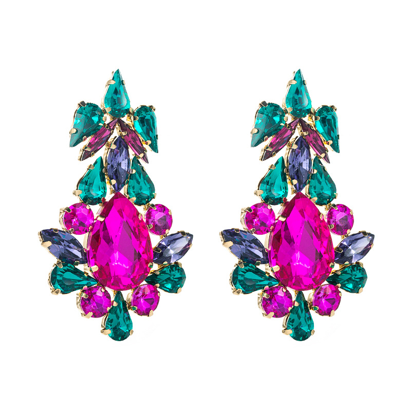 Fashion Jewelry Rhinestone Earrings For Women YWHME-651 