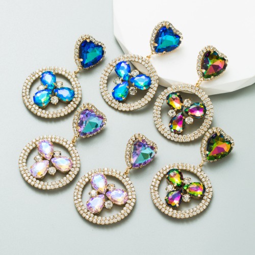 Fashion Jewelry Rhinestone Earrings For Women YWHME-653