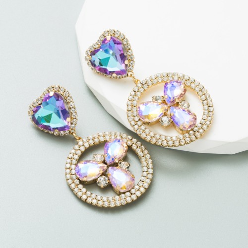 Fashion Jewelry Rhinestone Earrings For Women YWHME-653