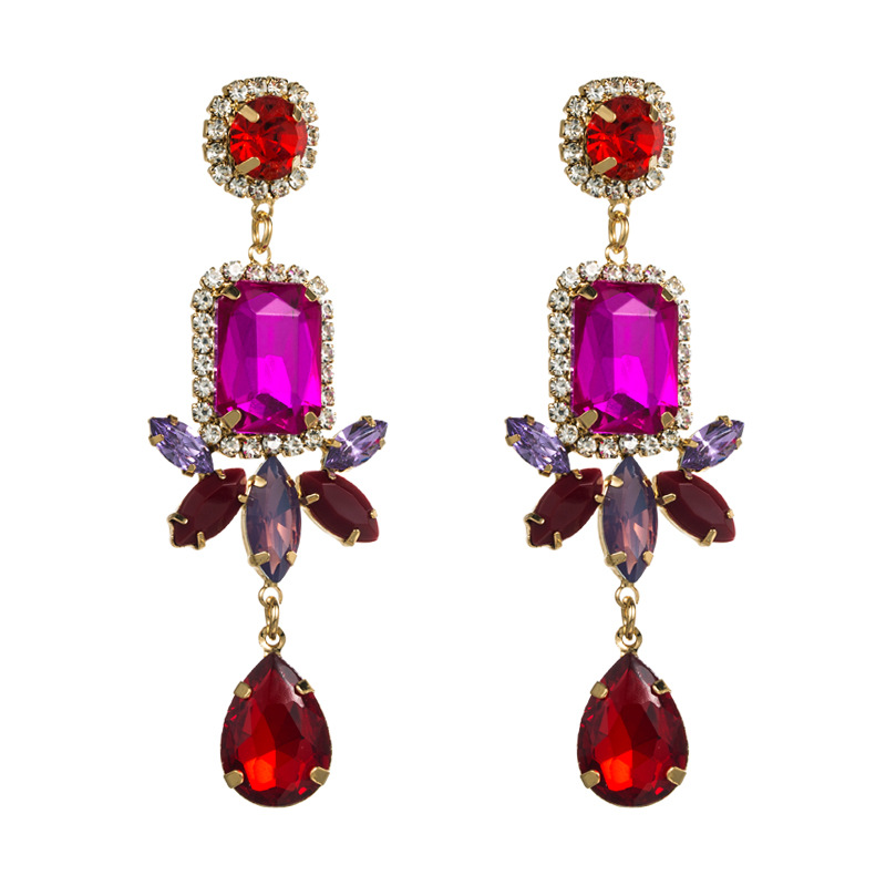 Fashion Jewelry Rhinestone Earrings For Women YWHME-655 