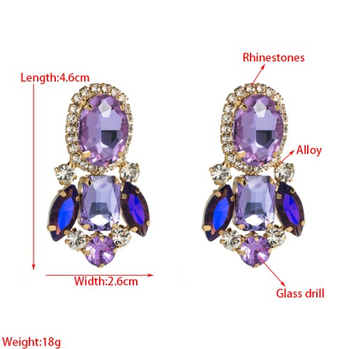 Fashion Jewelry Rhinestone Earrings For Women YWHME-661