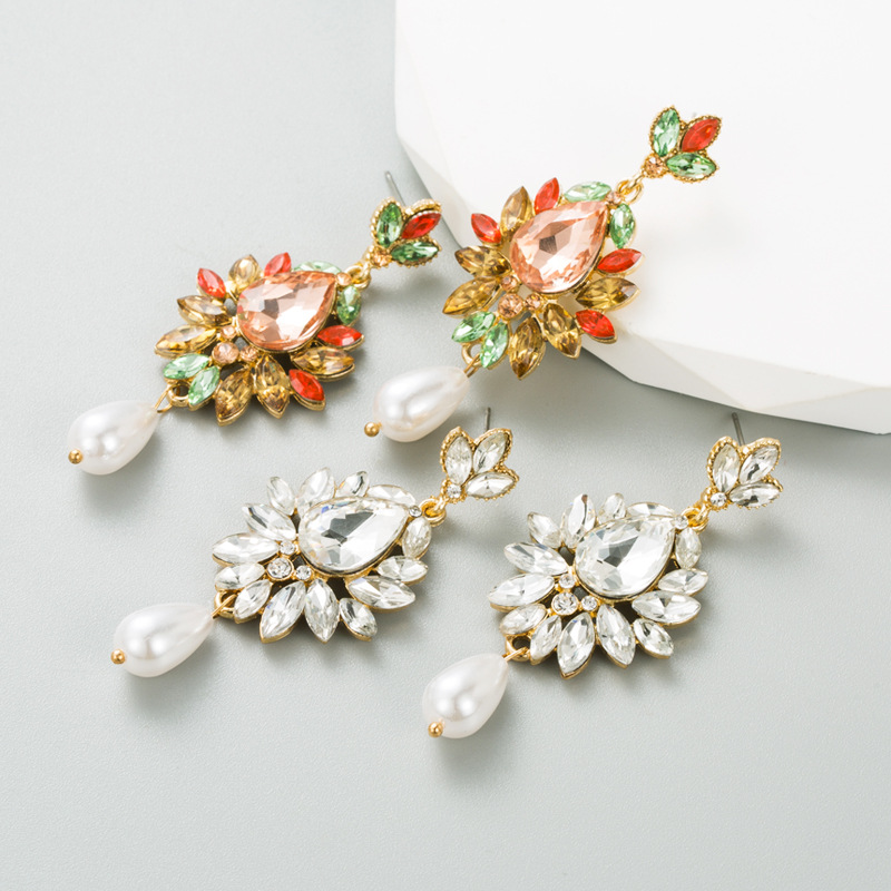 Fashion Jewelry Rhinestone Earrings For Women YWHME-663