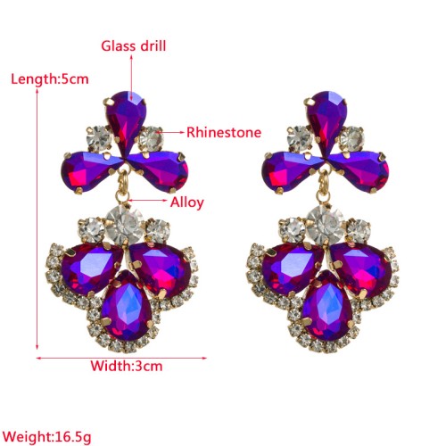 Fashion Jewelry Rhinestone Earrings For Women YWHME-667