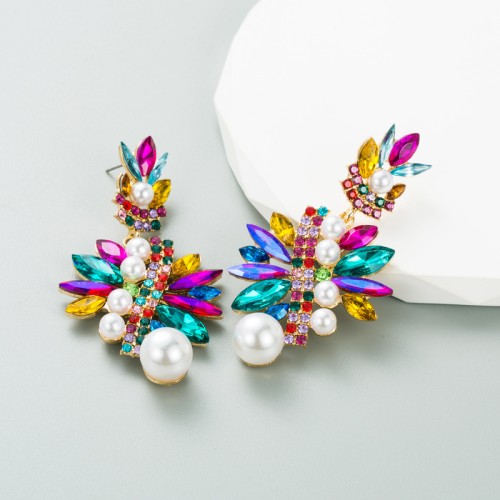 Fashion Jewelry Rhinestone Earrings For Women YWHME-671