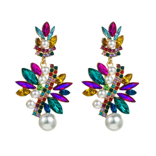 Fashion Jewelry Rhinestone Earrings For Women YWHME-671