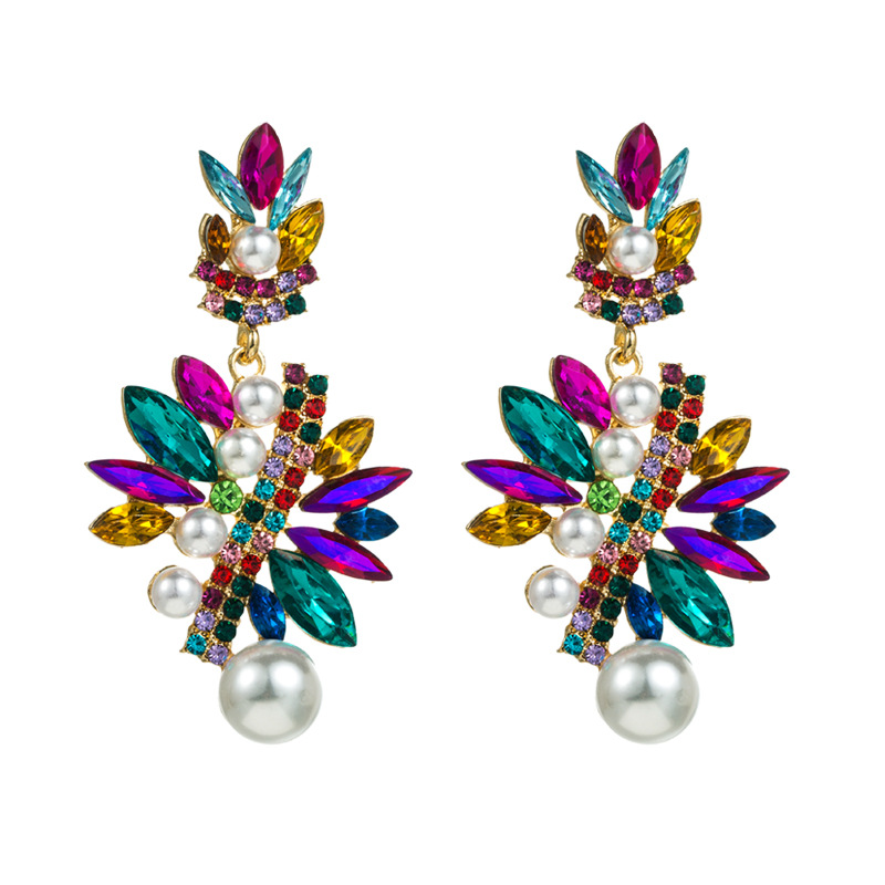 Fashion Jewelry Rhinestone Earrings For Women YWHME-671 