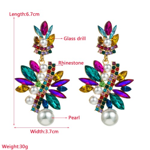 Fashion Jewelry Rhinestone Earrings For Women YWHME-671