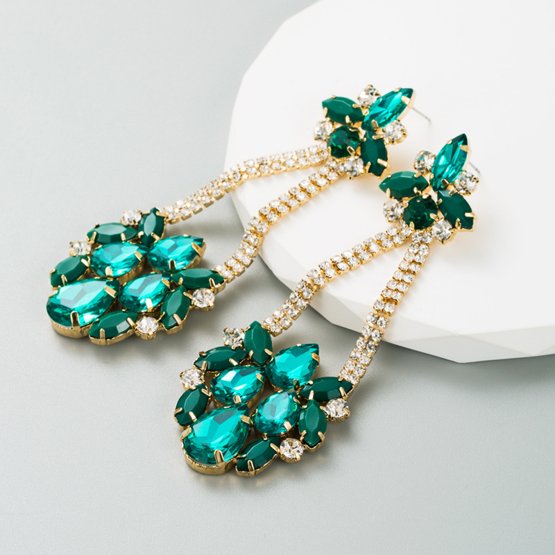 Fashion Jewelry Rhinestone Earrings For Women YWHME-672 