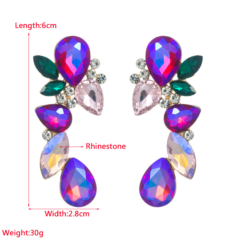 Fashion Jewelry Rhinestone Earrings For Women YWHME-676 