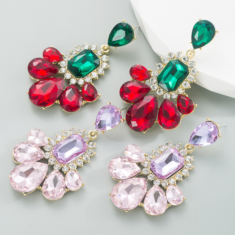 Fashion Jewelry Rhinestone Earrings For Women YWHME-681