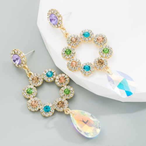 Fashion Jewelry Rhinestone Earrings For Women YWHME-683