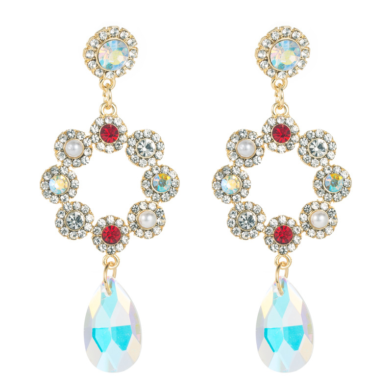 Fashion Jewelry Rhinestone Earrings For Women YWHME-683 