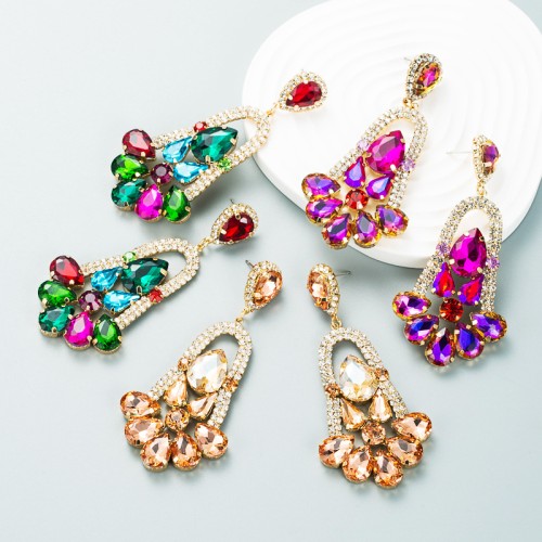 Fashion Jewelry Rhinestone Earrings For Women YWHME-694