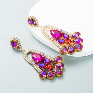 Fashion Jewelry Rhinestone Earrings For Women YWHME-694 