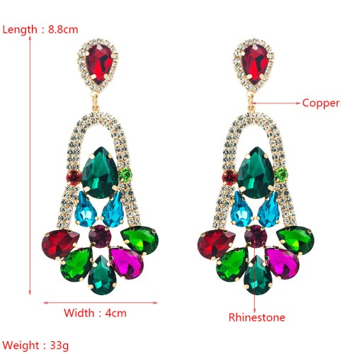 Fashion Jewelry Rhinestone Earrings For Women YWHME-694