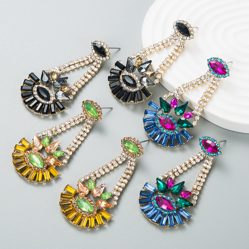 Fashion Jewelry Rhinestone Earrings For Women YWHME-696 