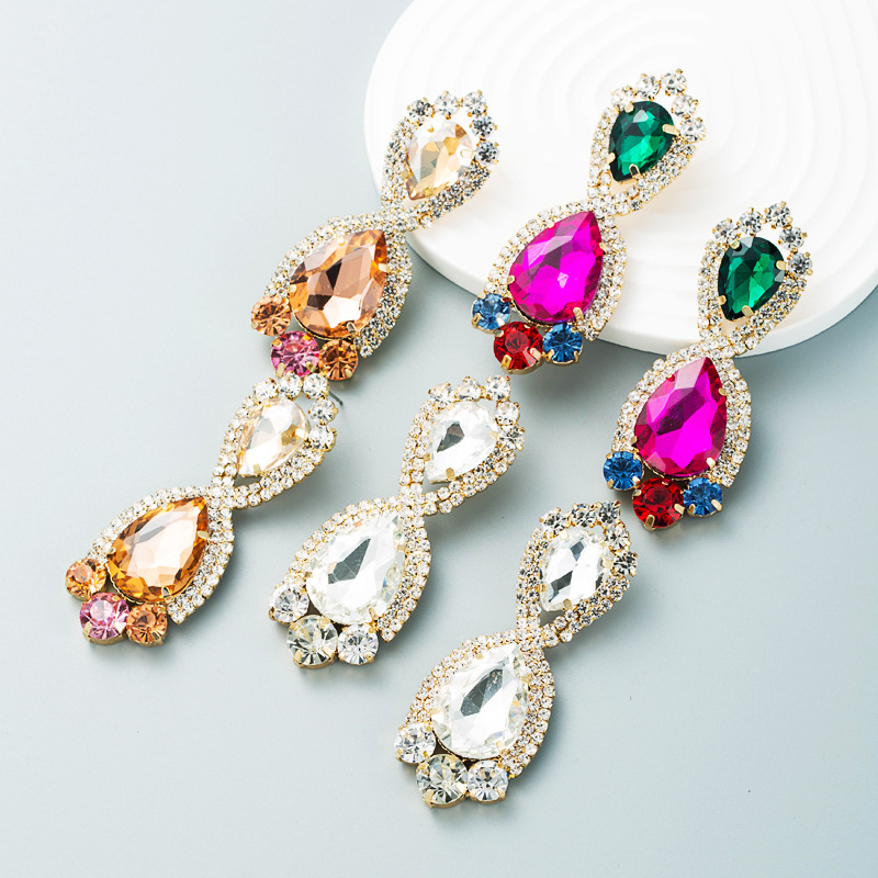 Fashion Jewelry Rhinestone Earrings For Women YWHME-697 