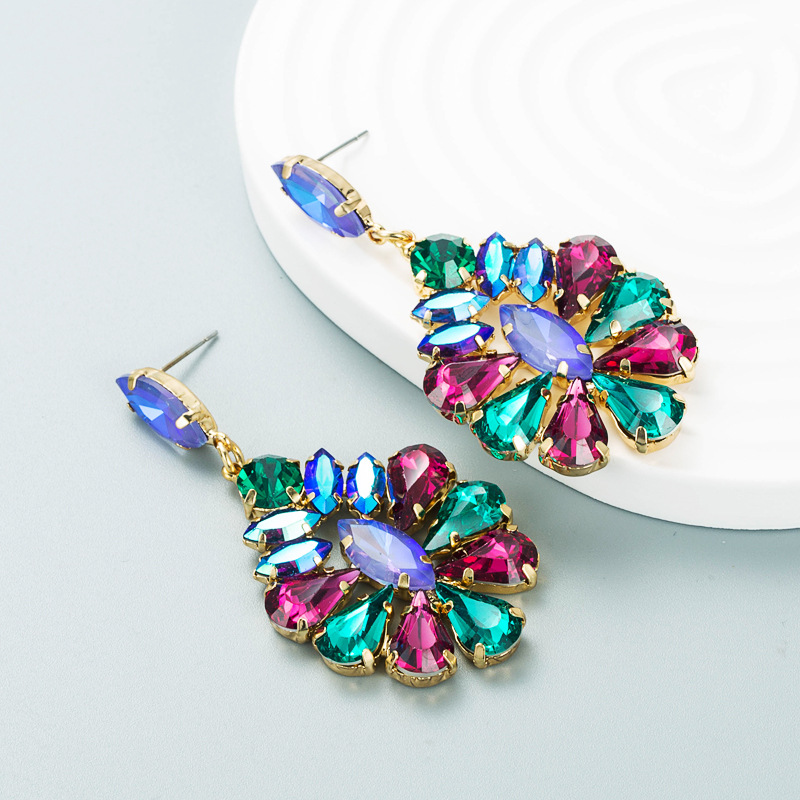 Fashion Jewelry Rhinestone Earrings For Women YWHME-698 