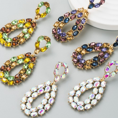 Fashion Jewelry Rhinestone Earrings For Women YWHME-702