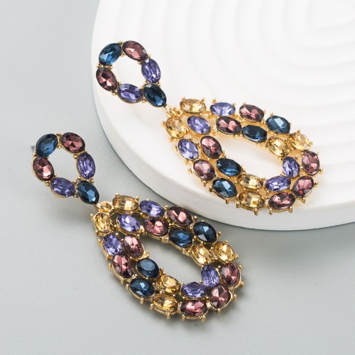 Fashion Jewelry Rhinestone Earrings For Women YWHME-702